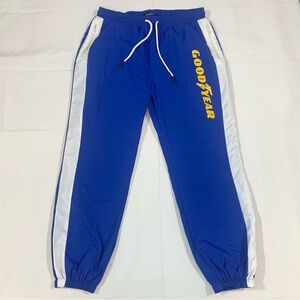 Goodyear x Penshoppe Mens XL Track Joggers Pants Softshell Blue White Stripes